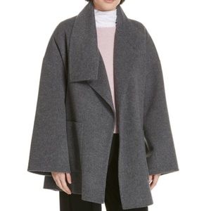 Vince Women’s Wool-Blend Blanket Coat Gray. Fits like a medium